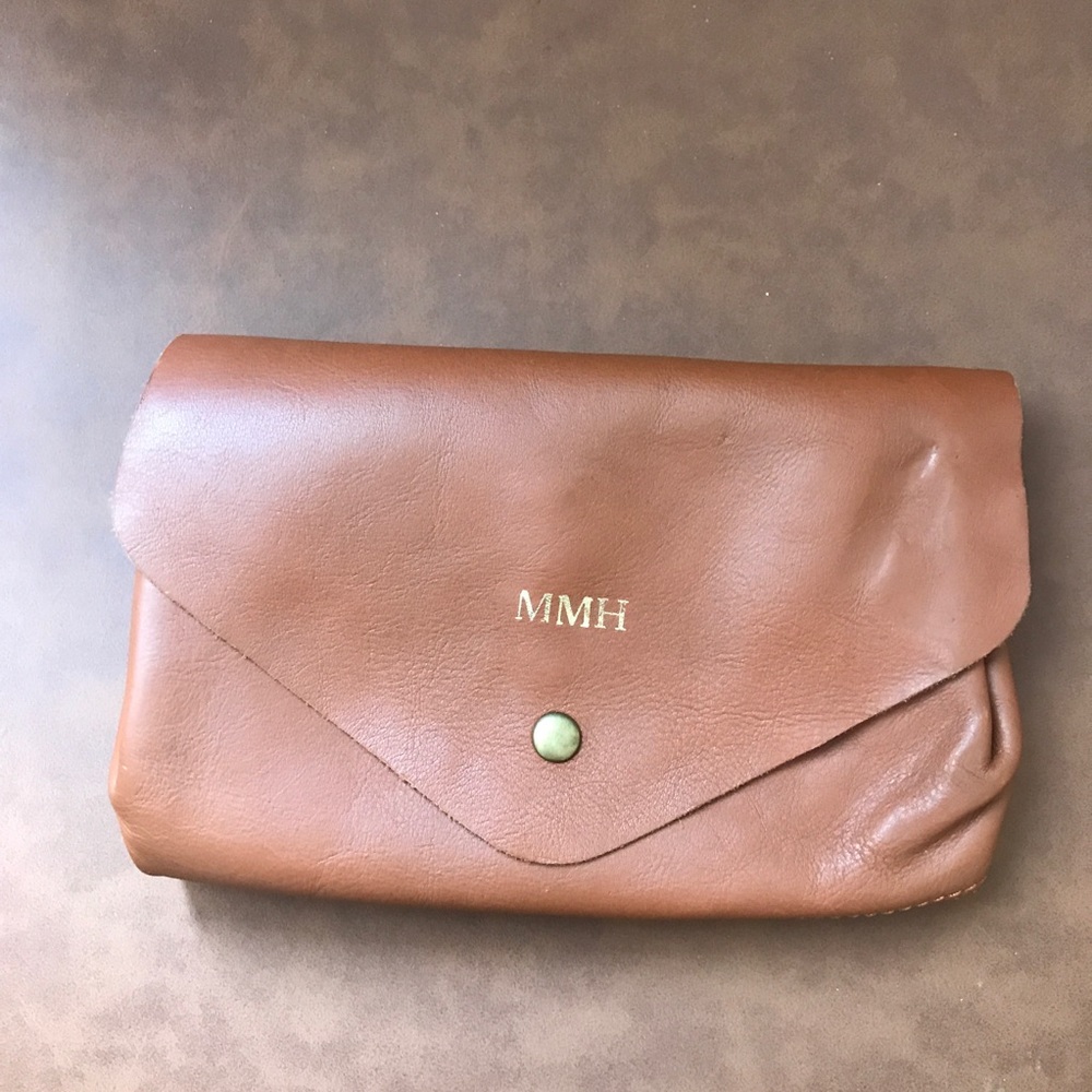 Mark & Graham accordion wallet leather camel